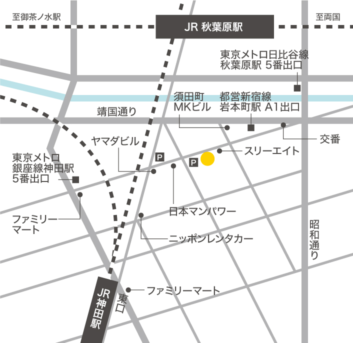 本社所在地の地図